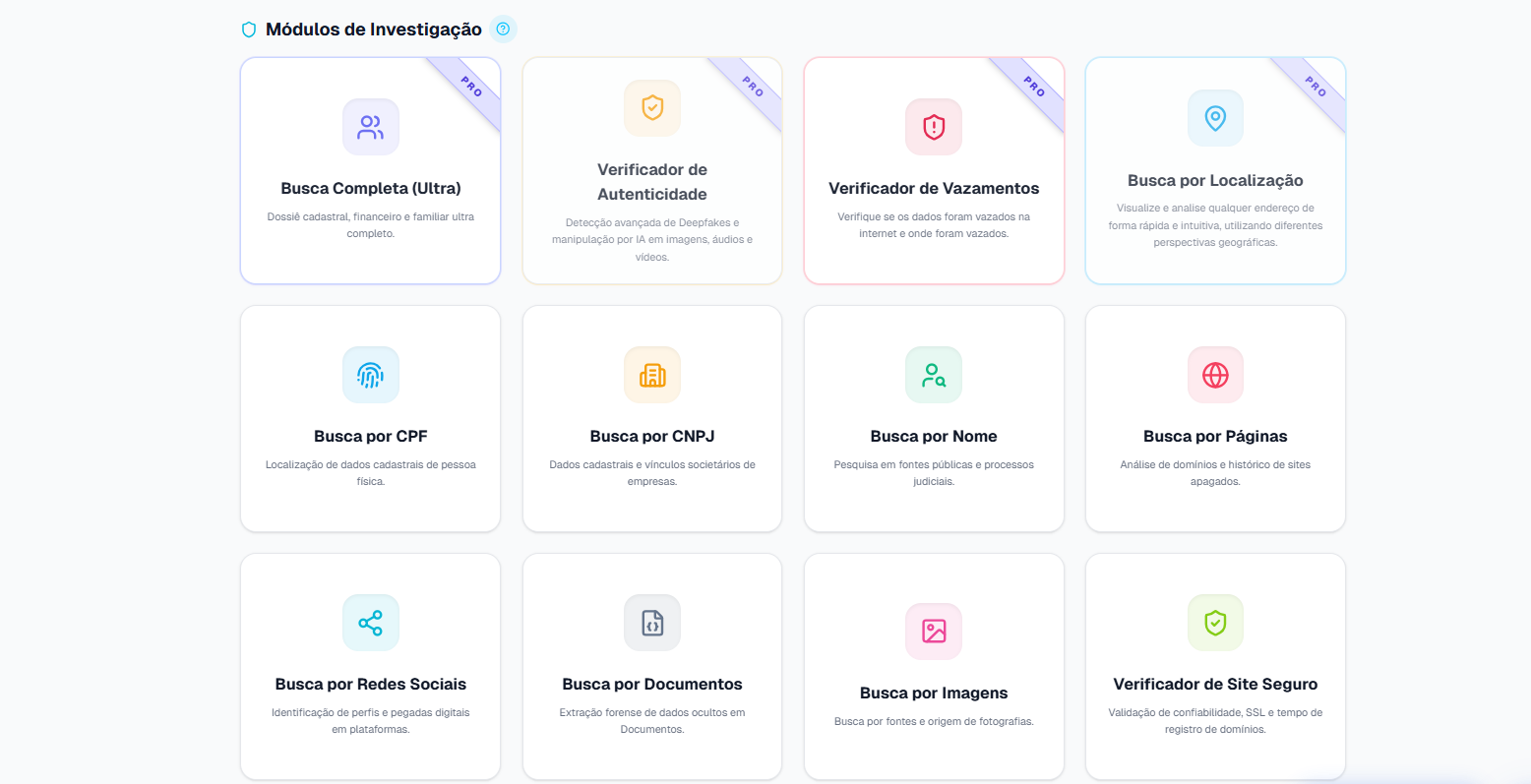 Plataforma CyberJus - Categorias